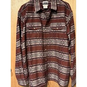 Ariat Tribal Blanket Flannel Shirt Holden Pearl Snap Mens XL Colorful Retro‎ Fit